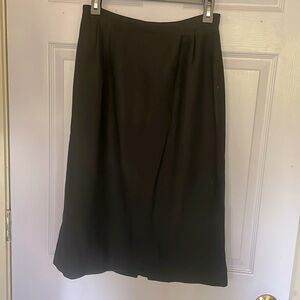 Vintage high waisted below the knee professional pleated skirt